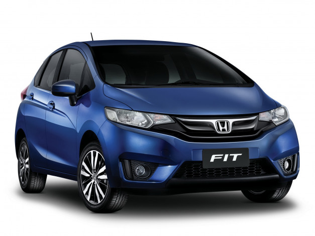 Обои картинки фото автомобили, honda, br-spec, 2014г, синий, fit