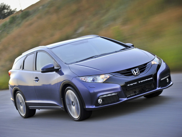 Обои картинки фото автомобили, honda, tourer, civic, 2014г, za-spec