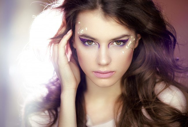 Обои картинки фото девушки, -unsort , лица,  портреты, макияж