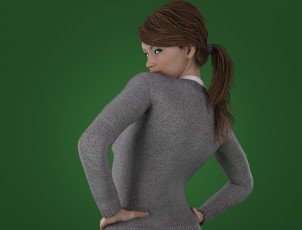 Картинка 3д+графика люди+ people взгляд девушка фон