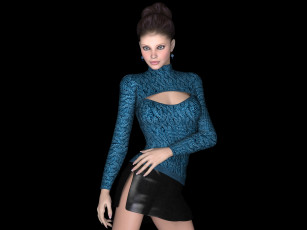 Картинка 3д+графика люди+ people фон взгляд девушка