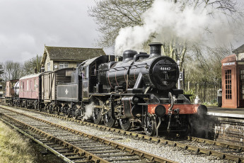 Картинка техника паровозы дорога железная рельсы паровоз