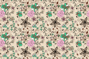 Картинка векторная+графика цветы+ flowers узор абстракция линии цветы