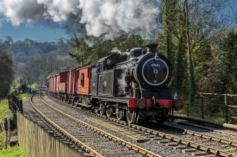 Картинка техника паровозы железная дорога рельсы паровоз