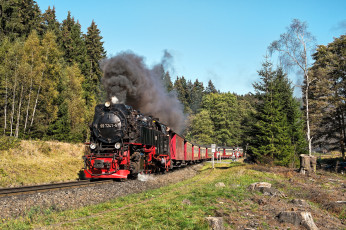 Картинка техника паровозы железная дорога рельсы паровоз