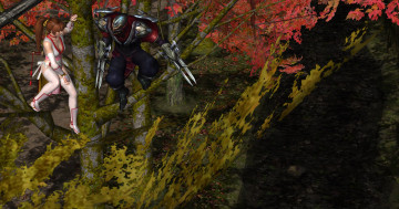 Картинка 3д+графика аниме+ anime девушка фон взгляд оружие