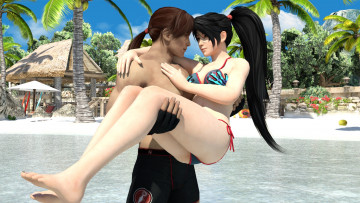 Картинка 3д+графика аниме+ anime девушка парень фон взгляд