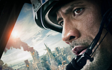 Картинка кино+фильмы san+andreas катастрофа город вертолет шлем пилот dwayne johnson дуэйн джонсон san andreas разлом сан-андреас