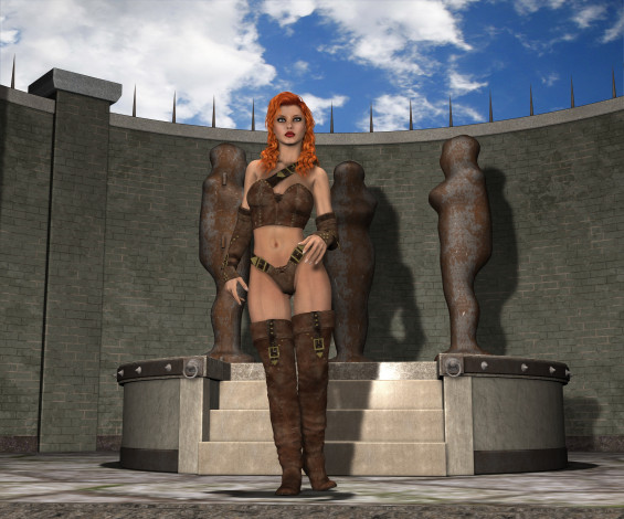 Обои картинки фото 3д графика, люди , people, взгляд, фон, девушка