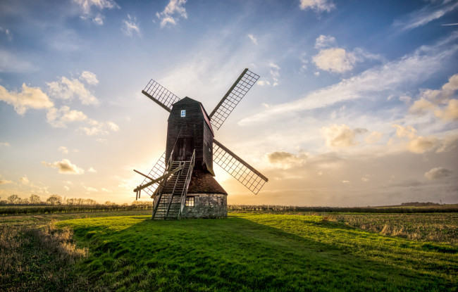 Обои картинки фото разное, мельницы, ветряк, мельница