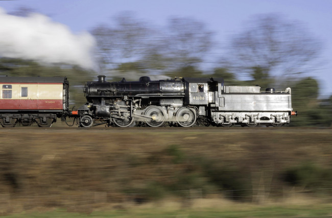 Обои картинки фото техника, паровозы, паровоз, рельсы, железная, дорога