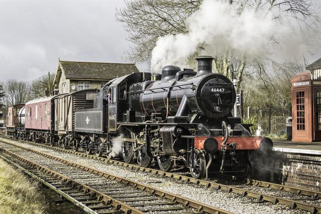 Обои картинки фото техника, паровозы, дорога, железная, рельсы, паровоз