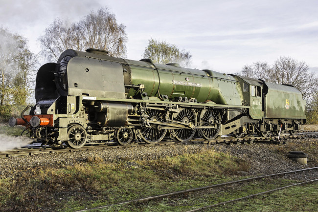 Обои картинки фото техника, паровозы, паровоз, рельсы, дорога, железная