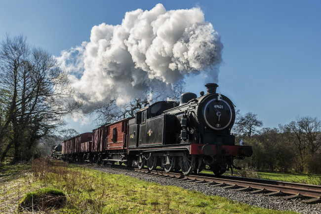 Обои картинки фото техника, паровозы, железная, дорога, рельсы, паровоз