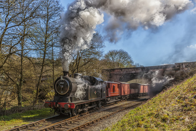 Обои картинки фото техника, паровозы, железная, дорога, рельсы, паровоз