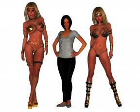 Картинка 3д+графика фантазия+ fantasy взгляд девушки фон