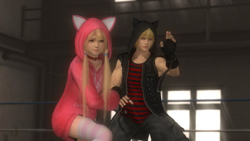 обоя 3д графика, аниме , anime, парень, фон, взгляд, девушка