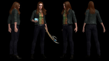 Картинка 3д+графика фантазия+ fantasy девушки взгляд фон