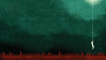 Картинка рисованное минимализм зеленый арт