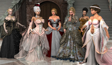 Картинка 3д+графика люди+ people фон девушки взгляд