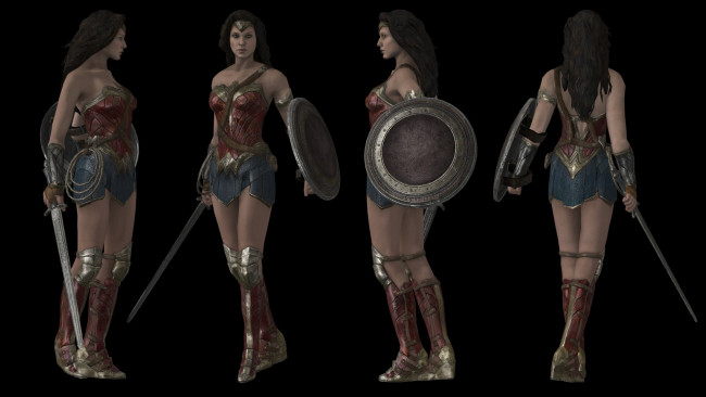 Обои картинки фото 3д графика, фантазия , fantasy, фон, девушки, взгляд