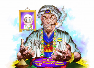 Картинка рисованное комиксы сигара фон мужчина