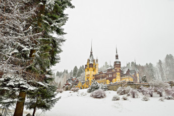 Картинка города замок+пелеш+ румыния peles castle