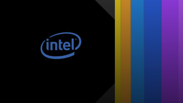 Картинка компьютеры intel фон логотип