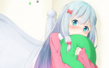 Картинка аниме eromanga-sensei фон взгляд девушка