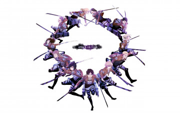 Картинка аниме shingeki+no+kyojin персонажи