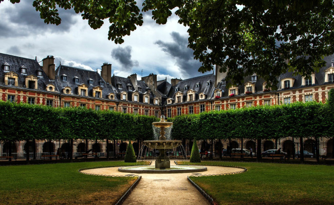 Обои картинки фото place des vosges, города, париж , франция, place, des, vosges