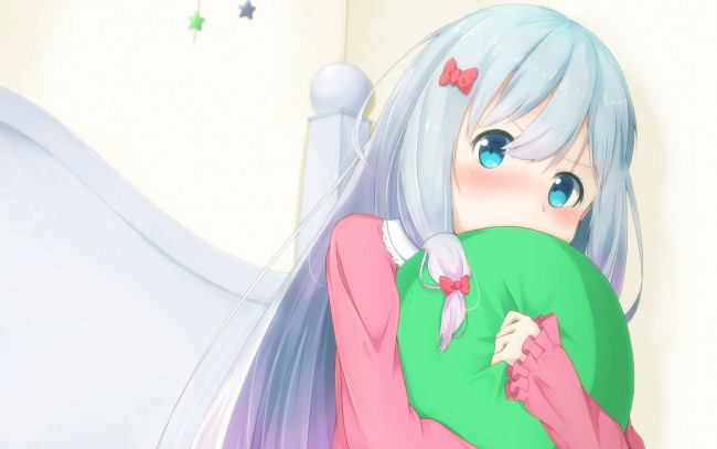 Обои картинки фото аниме, eromanga-sensei, фон, взгляд, девушка