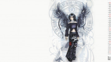 Картинка календари 3д-графика девушка взгляд крылья