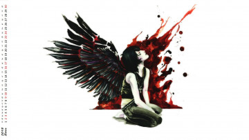 Картинка календари аниме девушка крылья