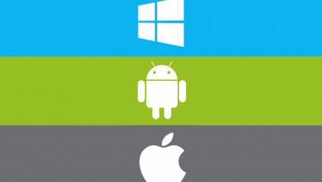 обоя компьютеры, android, логотип, фон