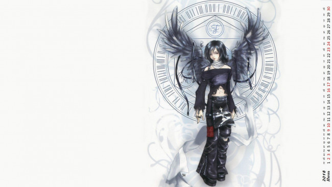 Обои картинки фото календари, 3д-графика, девушка, взгляд, крылья