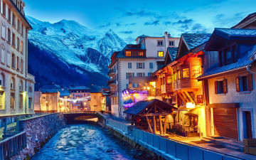 Картинка chamonix+mont+blanc france города -+огни+ночного+города chamonix mont blanc