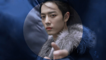 Картинка мужчины xiao+zhan актер жест воротник