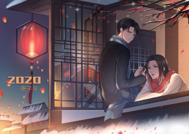 Обои картинки фото аниме, shingeki no kyojin, атака, титанов