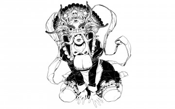 Картинка рисованное люди девушка маска