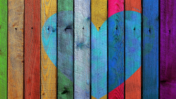 обоя разное, граффити, забор, цвета, сердечко