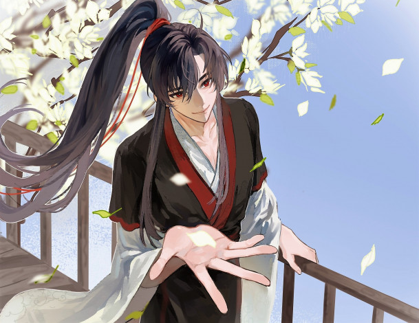 Обои картинки фото аниме, mo dao zu shi, вэй, усянь, жест