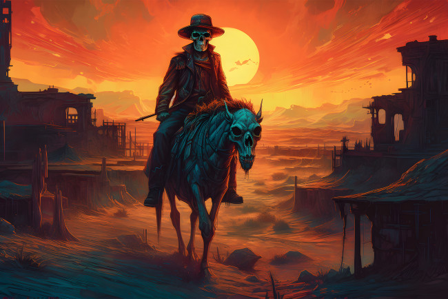 Обои картинки фото фэнтези, нежить, всадник