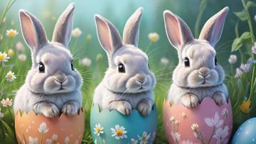 Картинка рисованное праздники нейросети графика нейроарт ai art нейронные сети рисунки нейро искусство нейрографика graphics neuroart neural networks drawings neuro neurography пасха кролик яйцо