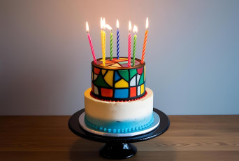 Картинка 3д+графика праздники+ holidays birthday cake