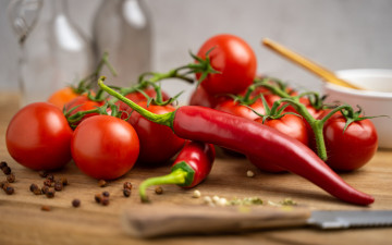 Картинка еда овощи перец помидоры
