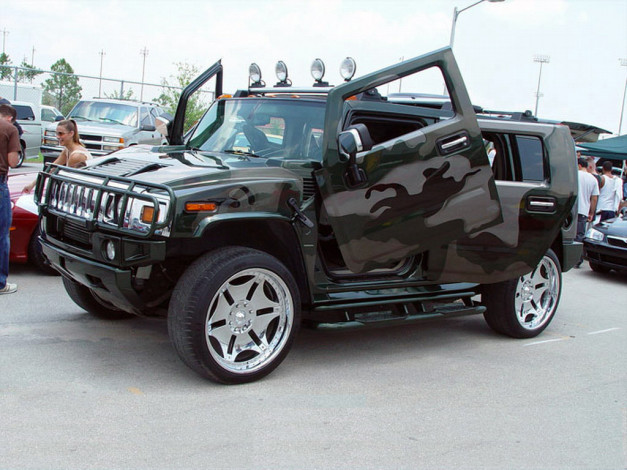 Обои картинки фото hummer, h2, tuning, автомобили