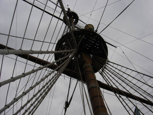 Обои картинки фото мачта, фрегата, корабли, фрегаты