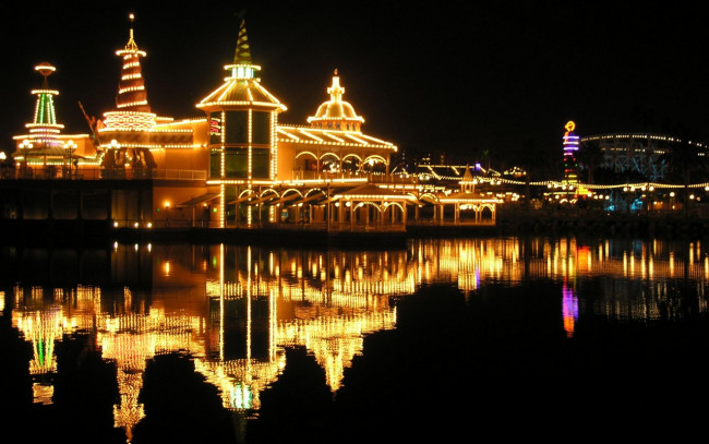 Обои картинки фото города, огни, ночного