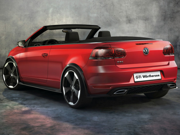 Обои картинки фото volkswagen, golf, gti, cabrio, concept, автомобили